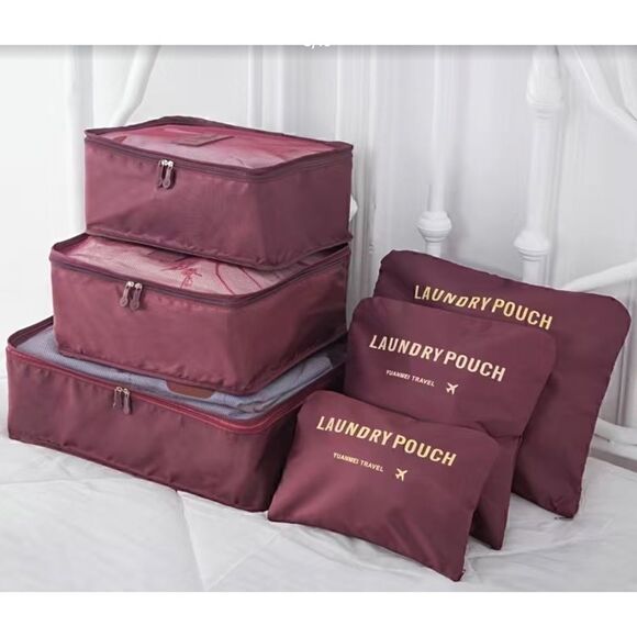 6 Piece Travel/Suitcase Organizers 5 Colors For Men & Women NWT - Picture 6 of 10